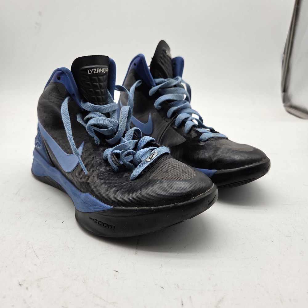 Nike Hyperdunk 2011 ID Shoes Womens Size 6.5 Black Blue Basketball 505590-991